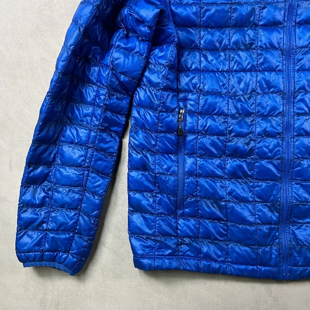 The‎ North Face ThermoBall Full Zip Jacket Mens L Blue Quilted Outdoor Insulated
